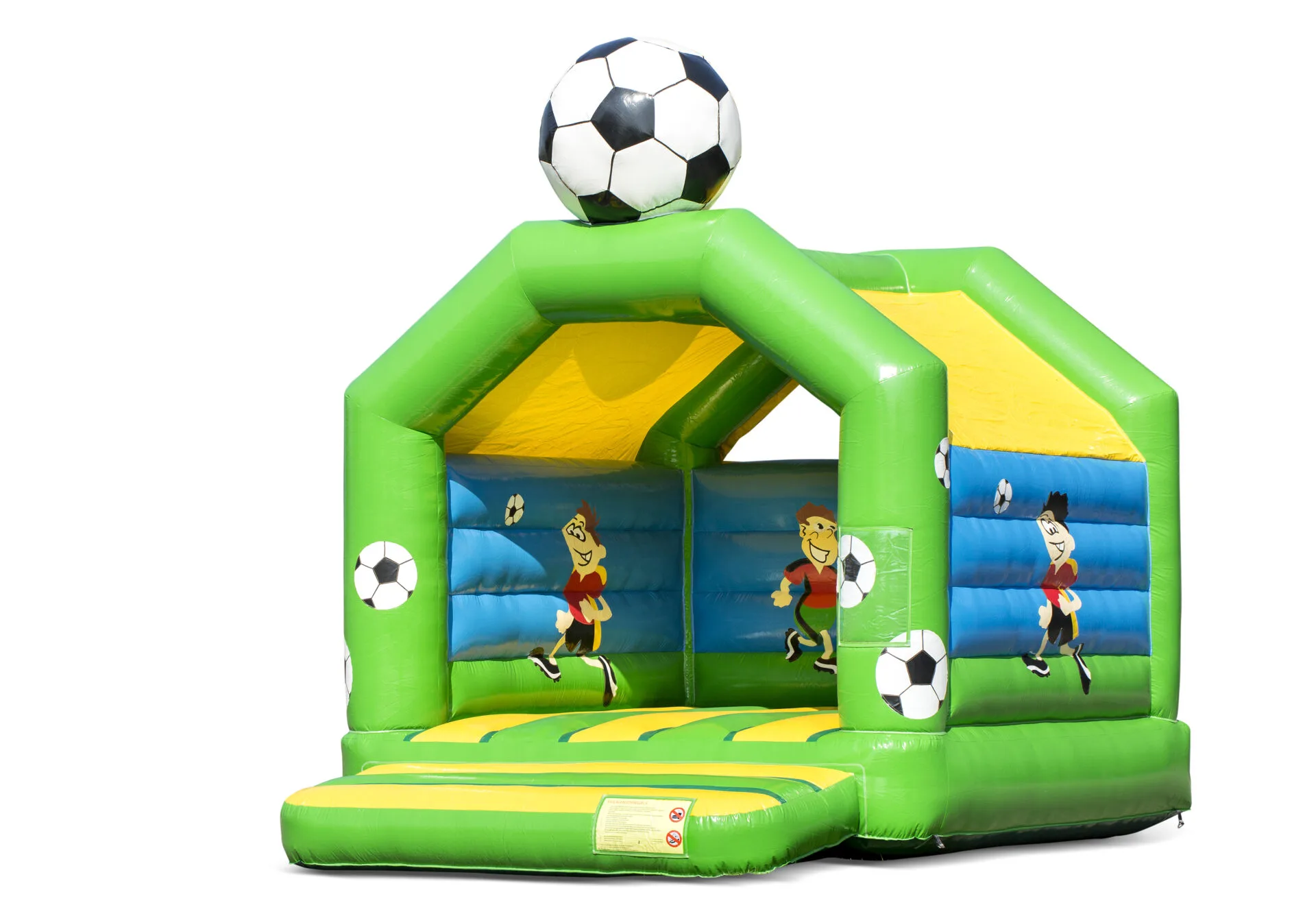 Standaard groen voetbal springkussen te huur